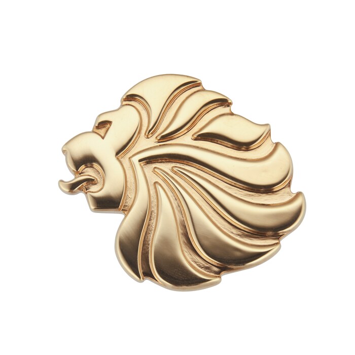 Mappin & Webb Team GB Sterling Silver Gold Plated Lion Head Pin