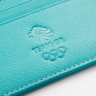 Mappin & Webb Team GB Saffiano Leather 4CC Wallet - Turquoise Mappin & Webb Team GB Saffiano Leather 4CC Wallet - Turquoise