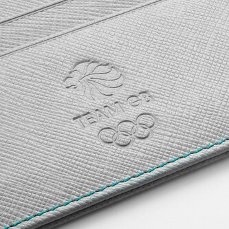 Mappin & Webb Team GB Saffiano Leather 4CC Wallet - Grey Mappin & Webb Team GB Saffiano Leather 4CC Wallet - Grey