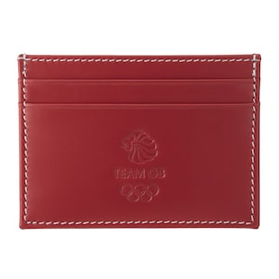 Mappin & Webb Team GB Smooth Leather 4CC Wallet - Red