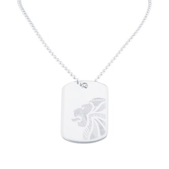 Mappin & Webb Team GB Sterling Silver Dog tag supplied with Ball chain. Laser Engraved Lion Head Illustration Mappin & Webb Team GB Sterling Silver Dog tag supplied with Ball chain. Laser Engraved Lion Head Illustration