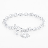 Mappin & Webb Team GB Sterling Silver Toggle Bracelet With Lion Charm