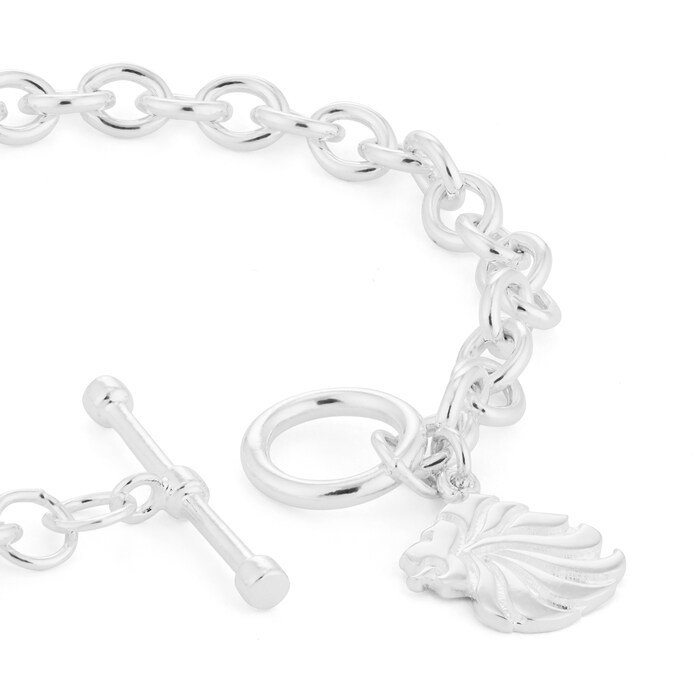 Mappin & Webb Team GB Sterling Silver Toggle Bracelet With Lion Charm