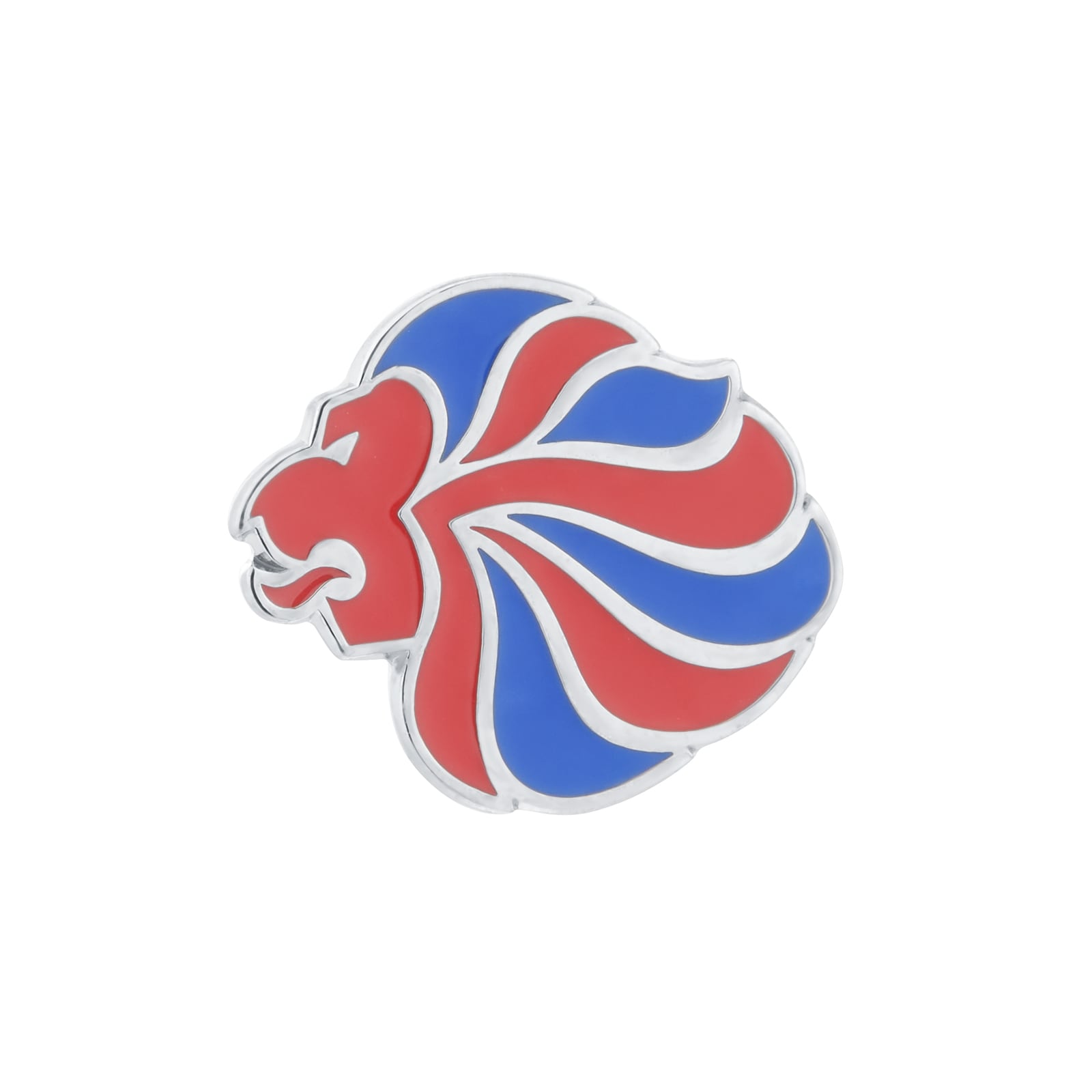 Limited Edition Team GB Sterling Silver Pin with Red and Blue Ena