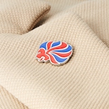 Mappin & Webb Limited Edition Team GB Sterling Silver Pin with Red and Blue Enamel