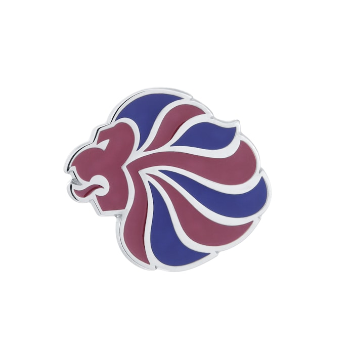 Mappin & Webb Limited Edition Team GB Sterling Silver with Dark Blue and Dark Red Enamel Pin