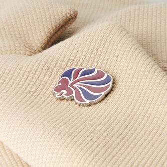 Mappin & Webb Limited Edition Team GB Sterling Silver with Dark Blue and Dark Red Enamel Pin Mappin & Webb Limited Edition Team GB Sterling Silver with Dark Blue and Dark Red Enamel Pin