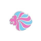 Mappin & Webb Limited Edition Team GB Sterling Silver Pin with Vibrant Pink and Vibrant Blue Enamel