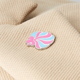 Mappin & Webb Limited Edition Team GB Sterling Silver Pin with Vibrant Pink and Vibrant Blue Enamel