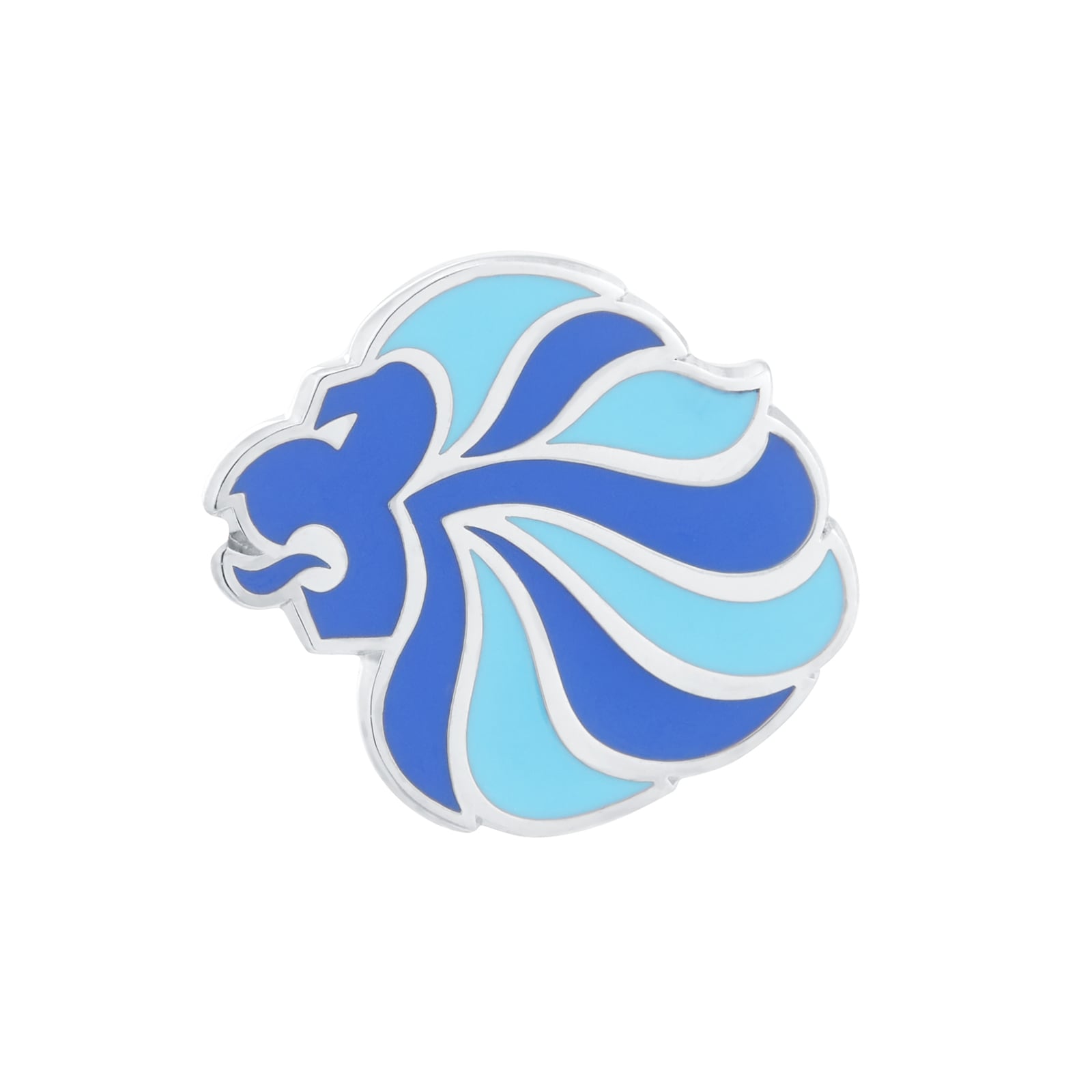 Limited Edition Team GB Sterling Silver Pin with Core Blue and Vibrant Blue Enamel