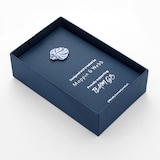 Mappin & Webb Limited Edition Team GB Sterling Silver Pin with Core Blue and Vibrant Blue Enamel