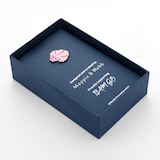 Mappin & Webb Limited Edition Team GB Sterling Silver Pin with Vibrant Pink and Light Pink Enamel