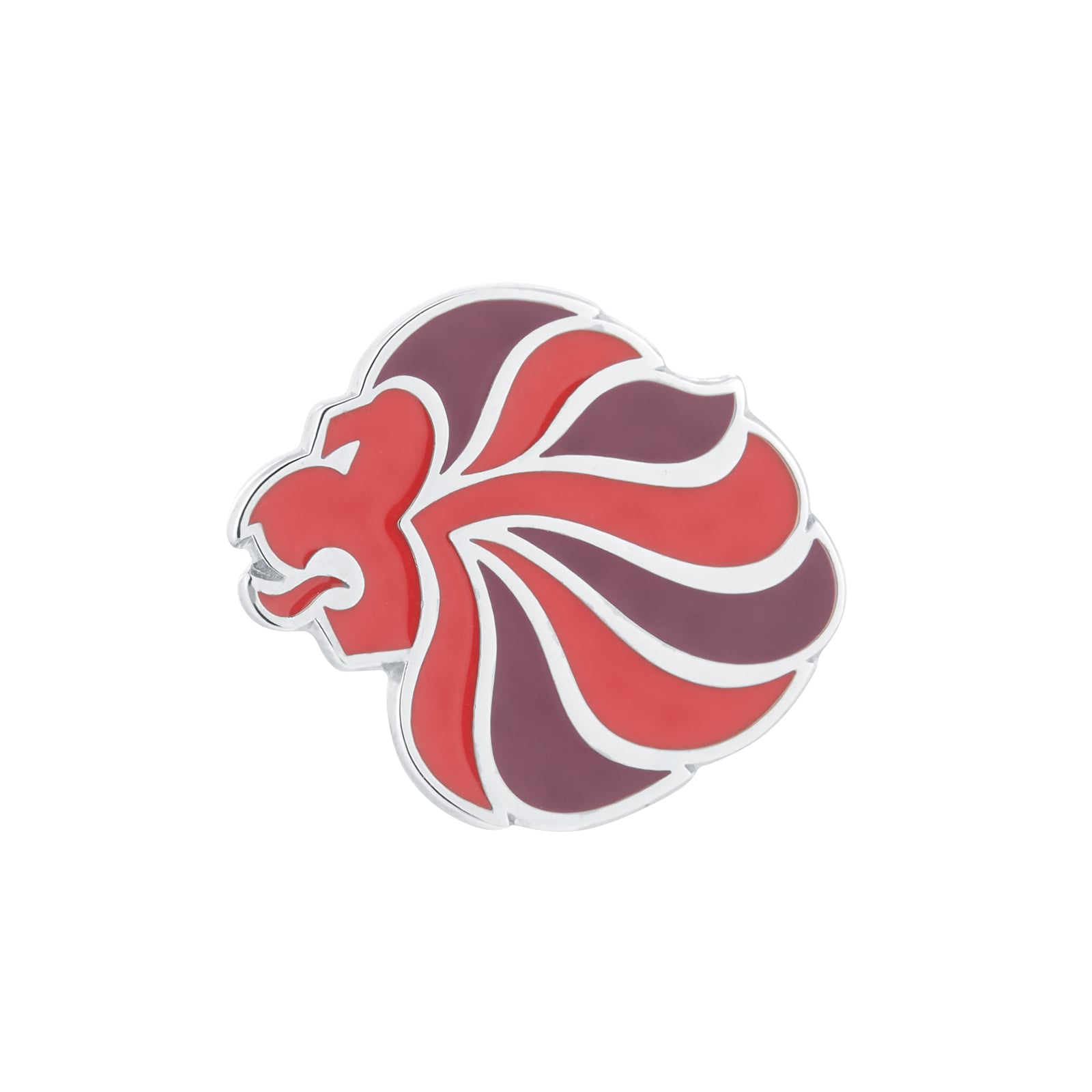 Limited Edition Team GB Sterling Silver Pin with Core Red and Dark Red Enamel