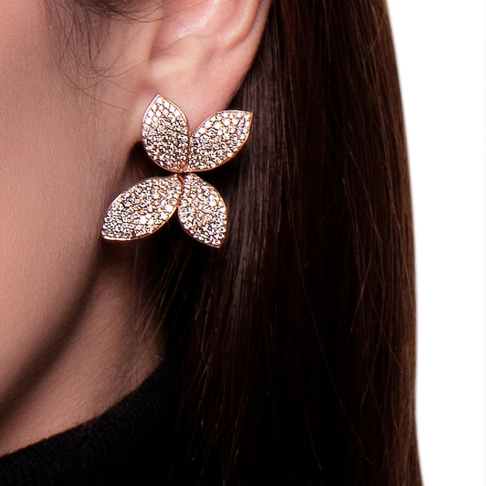 Pasquale Bruni Giardini Segreti Earrings in 18ct Rose gold with Diamonds