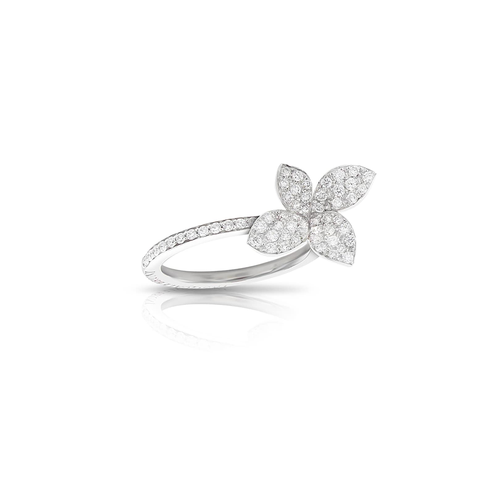 Pasquale Bruni 18k White Gold Petit Garden 0.46cttw Diamond Ring Size 6.75