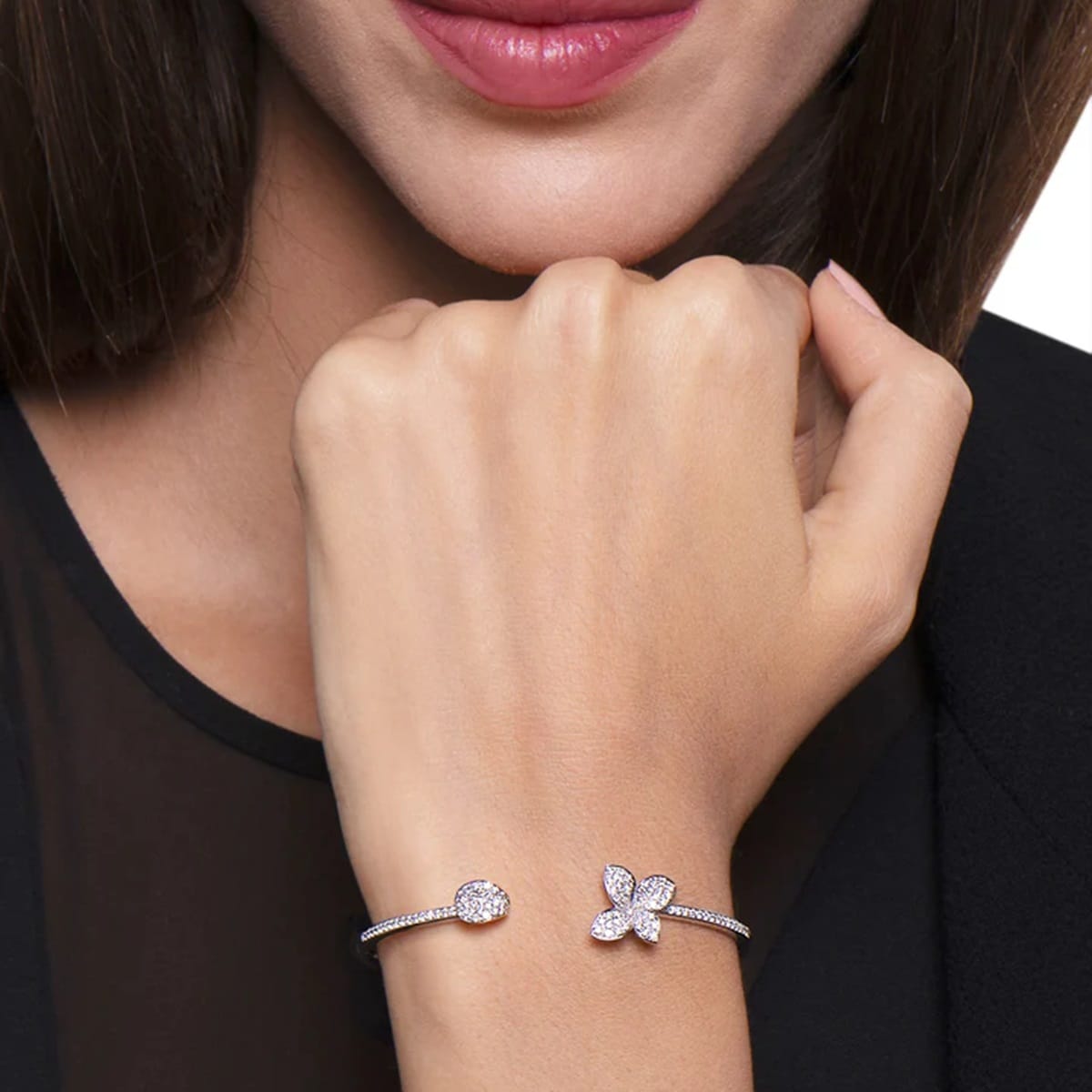 Pasquale Bruni 18k White Gold 0.86cttw Diamond Petit Garden Bracelet Pasquale Bruni 18k White Gold 0.86cttw Diamond Petit Garden Bracelet