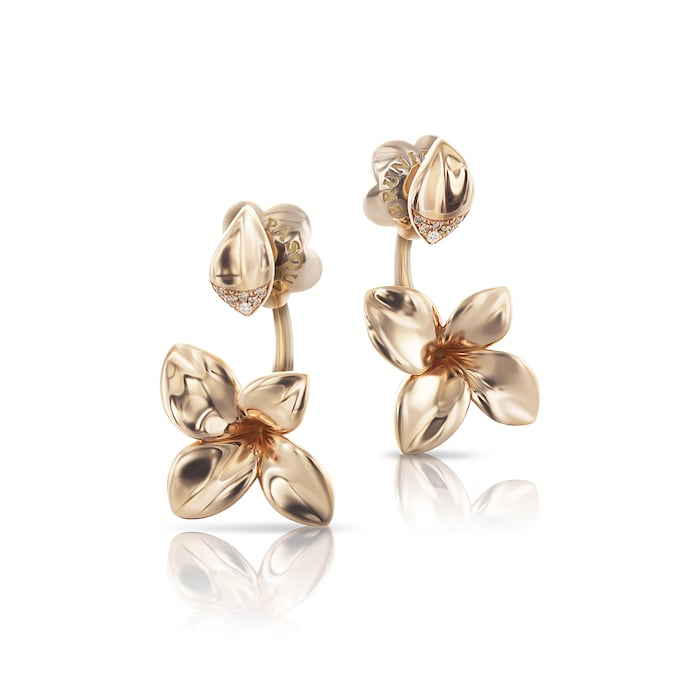 Pasquale Bruni 18k Rose Gold Petit Garden 0.08cttw Diamond Drop Earrings