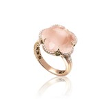 Pasquale Bruni Bon Ton Ring With Rose Quartz And Diamonds