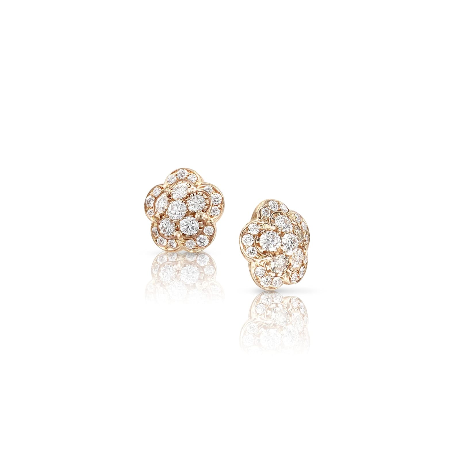 Pasquale Bruni 18K Rose Gold Figlia Dei Fiori Diamond Stud Earrings