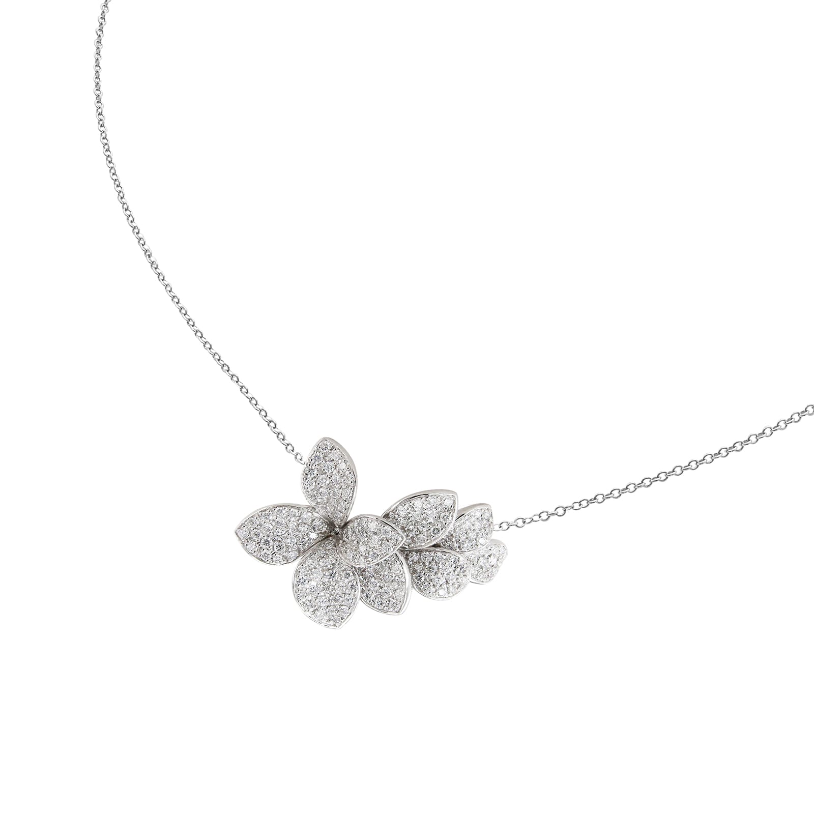 Pasquale Bruni 18k White Gold 1.39cttw Diamond Stella in Fiore Necklace ...