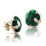 Pasquale Bruni 18k Rose Gold Petit Joli Green Agate and 0.06cttw Diamond Earrings
