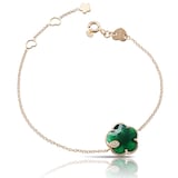 Pasquale Bruni 18k Rose Gold Petit Joli Green Agate and 0.04cttw Diamond Bracelet 18.5cm