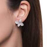 Pasquale Bruni 18k White Gold 1.37cttw Diamond Petit Garden Stud Earrings