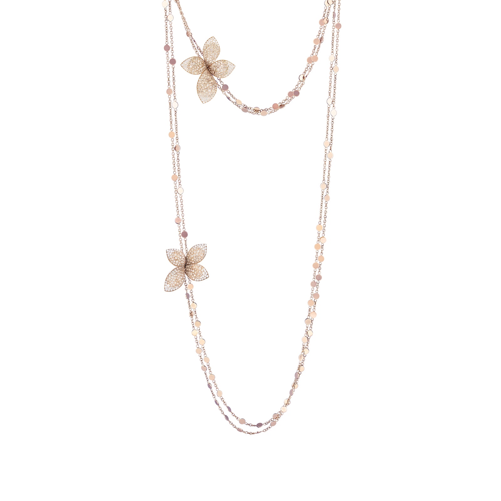 Pasquale Bruni Giardini Segreti Sautoir in 18ct Rose Gold with White and Champagne Diamonds Pasquale Bruni Giardini Segreti Sautoir in 18ct Rose Gold with White and Champagne Diamonds