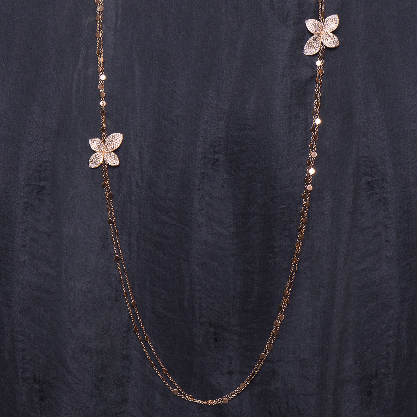 Pasquale Bruni Giardini Segreti Sautoir in 18ct Rose Gold with White and Champagne Diamonds Pasquale Bruni Giardini Segreti Sautoir in 18ct Rose Gold with White and Champagne Diamonds