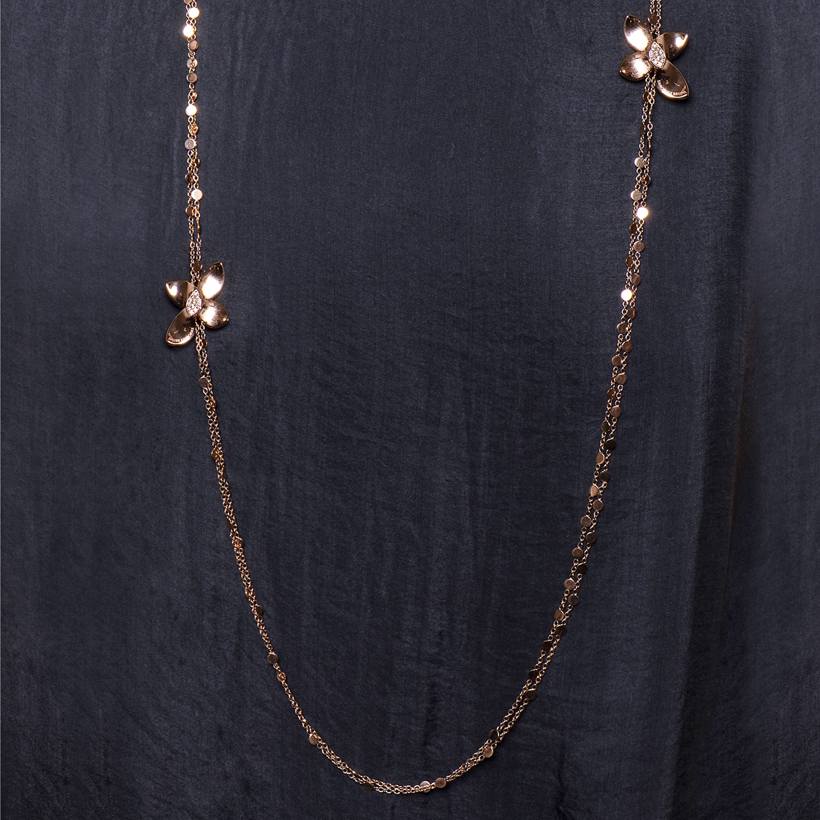 Pasquale Bruni Giardini Segreti Sautoir in 18ct Rose Gold with White and Champagne Diamonds Pasquale Bruni Giardini Segreti Sautoir in 18ct Rose Gold with White and Champagne Diamonds