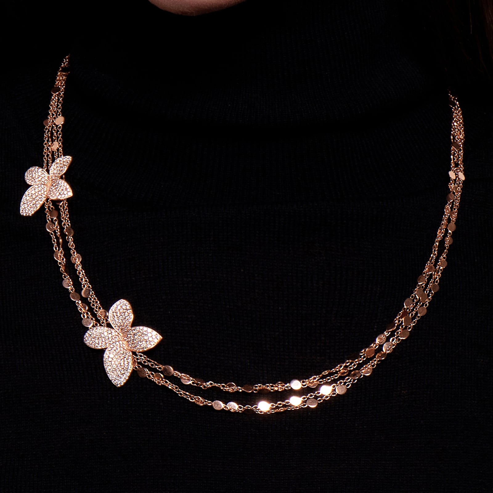 Pasquale Bruni Giardini Segreti Sautoir in 18ct Rose Gold with White and Champagne Diamonds Pasquale Bruni Giardini Segreti Sautoir in 18ct Rose Gold with White and Champagne Diamonds