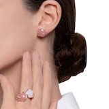 Pasquale Bruni Petit Joli Earrings in 18ct Rose Gold with Pink Chalcedony and Diamonds