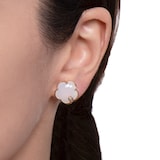 Pasquale Bruni 18k Rose Gold Petit Joli White Agate and 0.02cttw Diamond Earrings