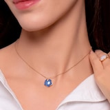 Pasquale Bruni 18k Rose Gold Petit Joli Blue Moon and 0.01cttw Diamond Necklace 42.5cm