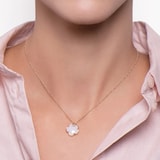 Pasquale Bruni 18k Rose Gold Petit Joli White Agate and 0.01cttw Diamond Necklace 42.5cm