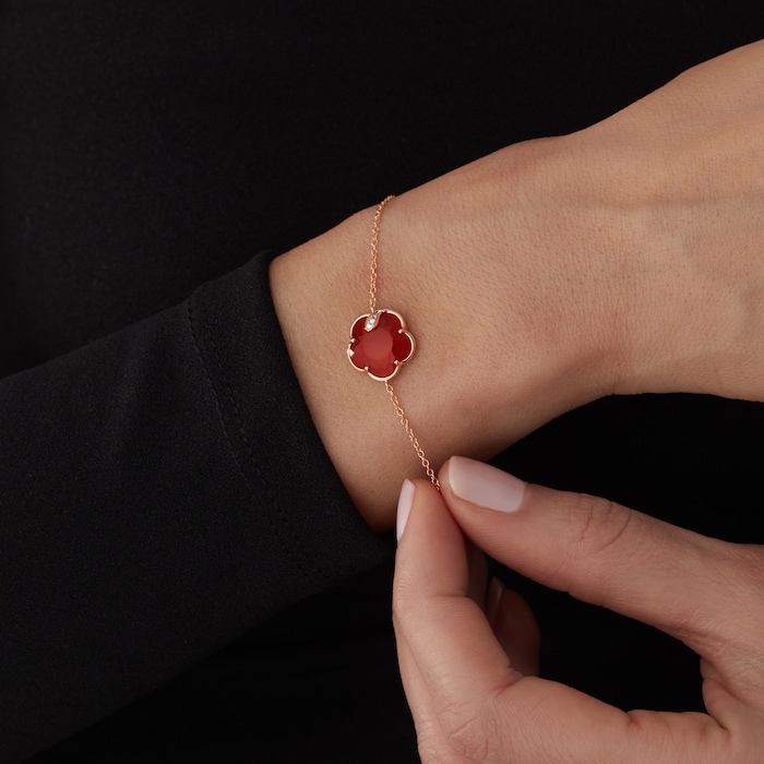 Pasquale Bruni Petit Joli Bracelet in 18ct Rose Gold with Carnelian and Diamonds