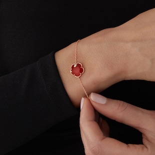 Pasquale Bruni Petit Joli Bracelet in 18ct Rose Gold with Carnelian and Diamonds