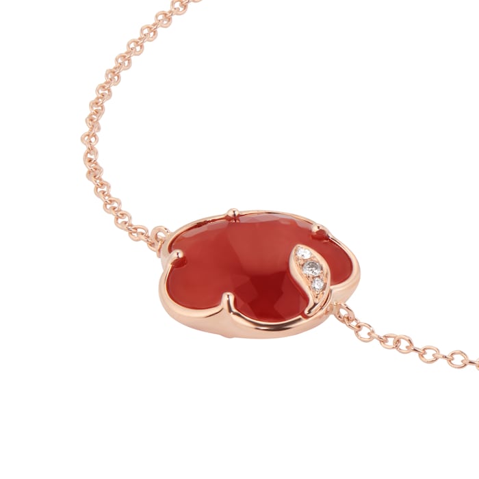 Pasquale Bruni Petit Joli Bracelet in 18ct Rose Gold with Carnelian and Diamonds