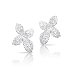 12920534 - Giardini Segreti Earrings in 18ct White Gold with Diamonds