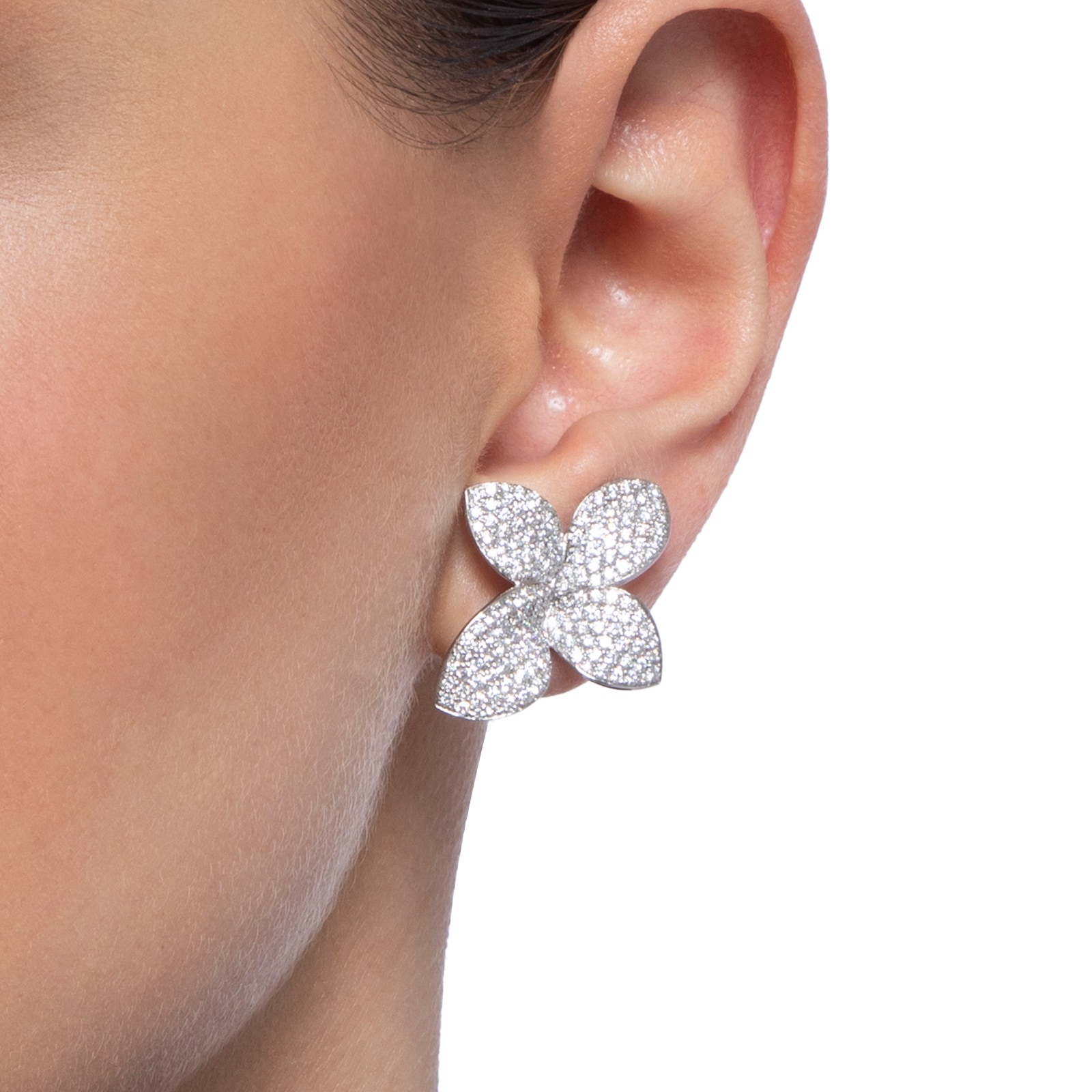 Pasquale Bruni Giardini Segreti Earrings in 18ct White Gold with Diamonds