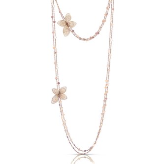 Pasquale Bruni 18k Rose Gold 3.46cttw Diamond Giardini Segreti Large Necklace 102.5cm