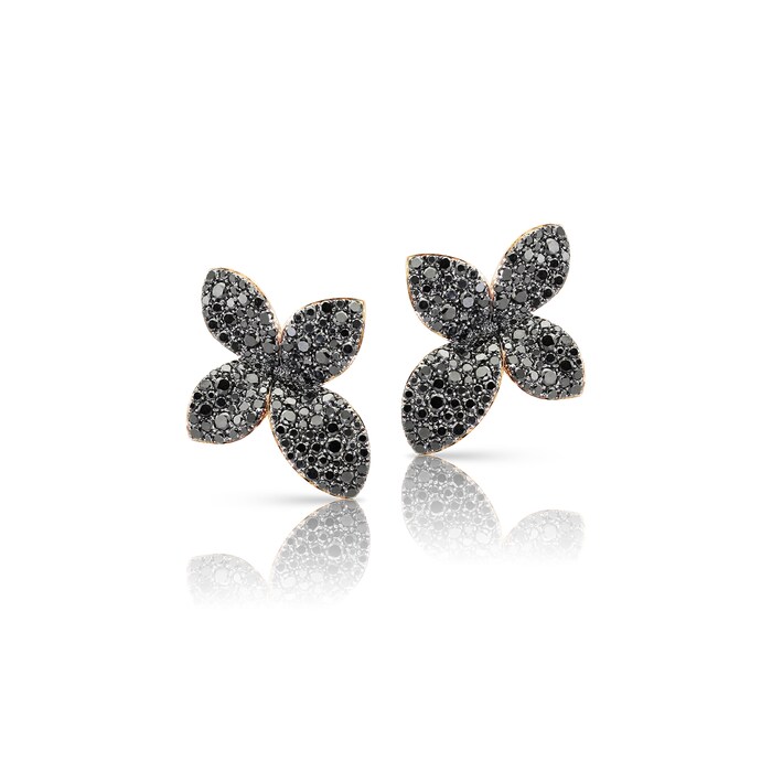 Pasquale Bruni 18k Rose Gold 4.05cttw Black Diamond Giardini Segreti Stud Earrings