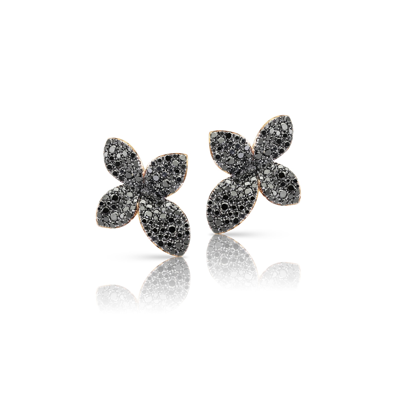 Pasquale Bruni 18k Rose Gold 4.05cttw Black Diamond Giardini Segreti Stud Earrings Pasquale Bruni 18k Rose Gold 4.05cttw Black Diamond Giardini Segreti Stud Earrings