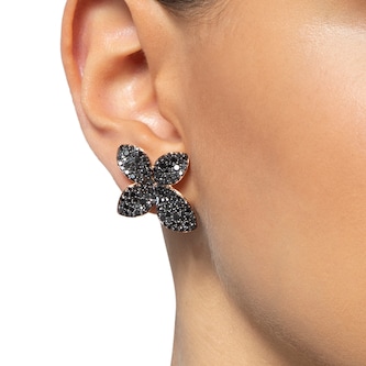 Pasquale Bruni 18k Rose Gold 4.05cttw Black Diamond Giardini Segreti Stud Earrings Pasquale Bruni 18k Rose Gold 4.05cttw Black Diamond Giardini Segreti Stud Earrings