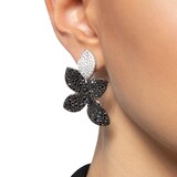 Pasquale Bruni 18k Rose and White Gold 9.24cttw Black and White Diamond Drop Earrings