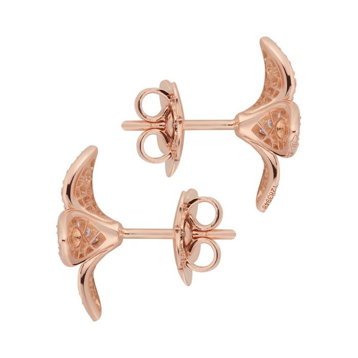 Pasquale Bruni Petit Garden Stud Earrings in 18ct Rose Gold with Pink Sapphires