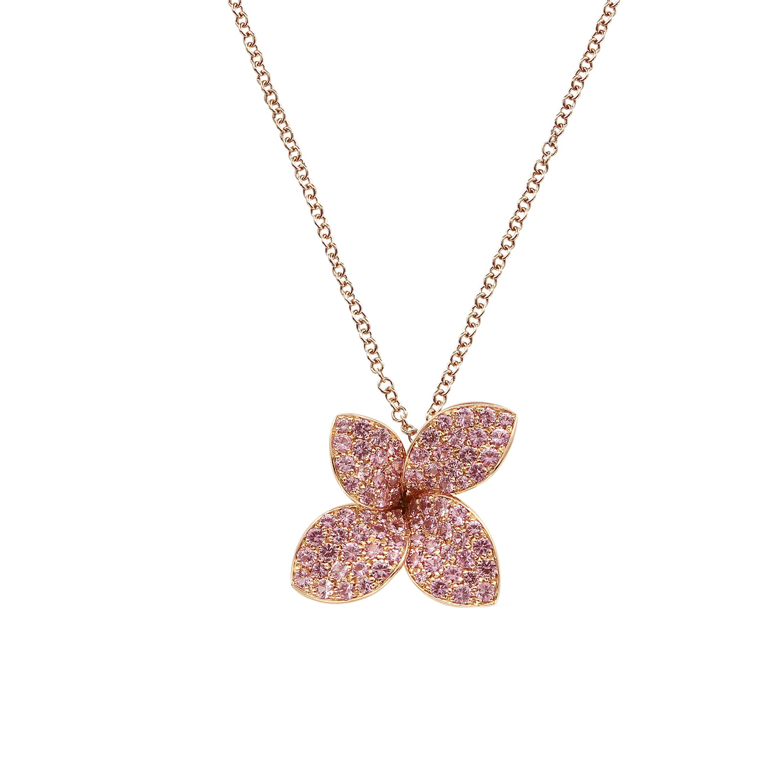 Pasquale Bruni Petit Garden Necklace in 18ct Rose Gold with Pink Sapphires Pasquale Bruni Petit Garden Necklace in 18ct Rose Gold with Pink Sapphires