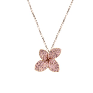 Pasquale Bruni Petit Garden Necklace in 18ct Rose Gold with Pink Sapphires