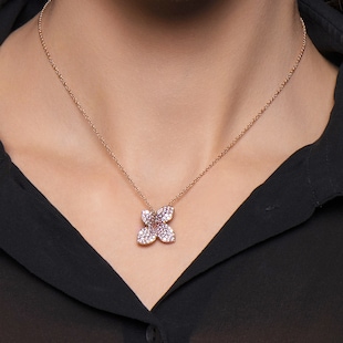 Pasquale Bruni Petit Garden Necklace in 18ct Rose Gold with Pink Sapphires