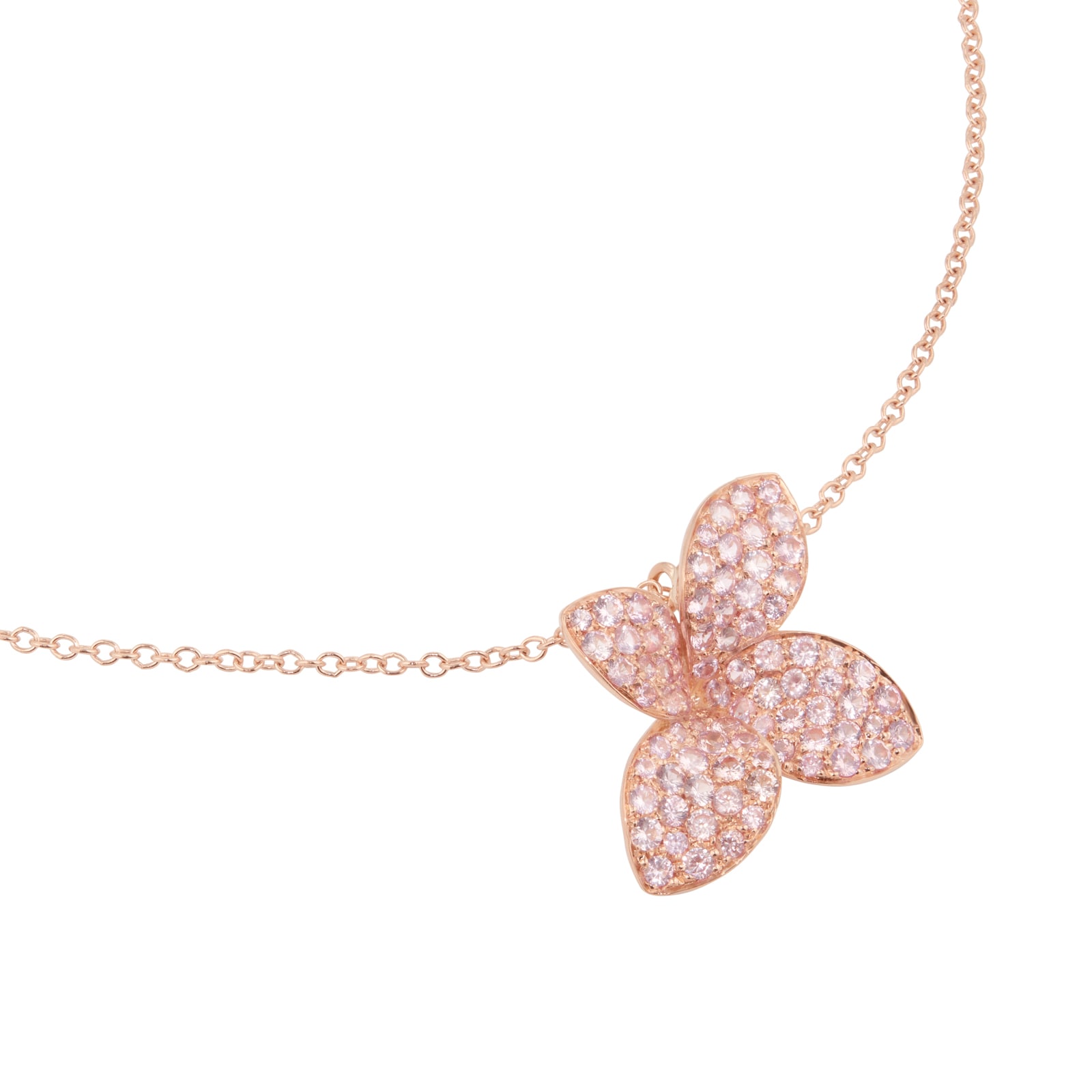 Pasquale Bruni Petit Garden Necklace in 18ct Rose Gold with Pink Sapphires Pasquale Bruni Petit Garden Necklace in 18ct Rose Gold with Pink Sapphires